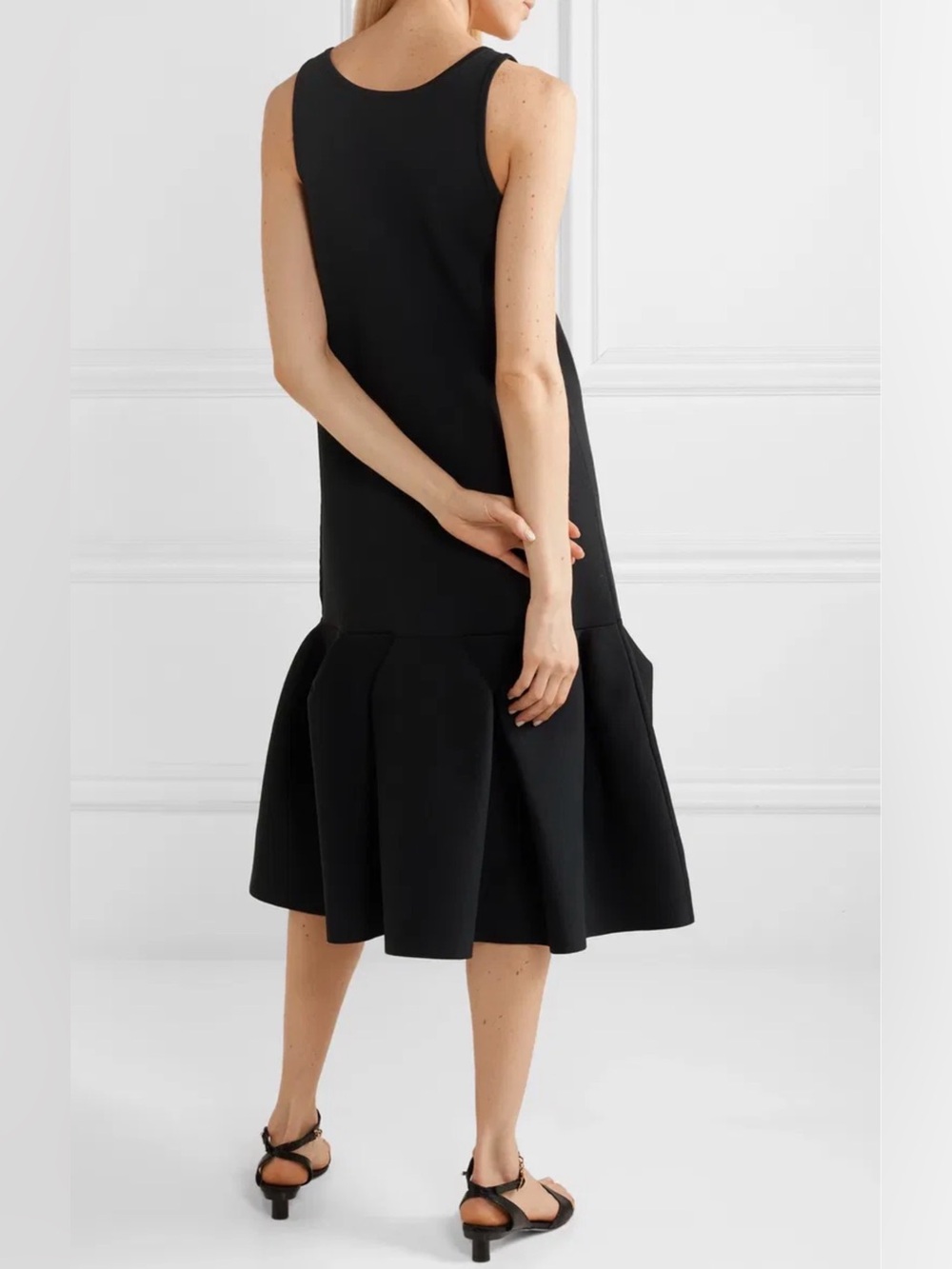 NWT Tibi Tech Poly Sculpted Dress Dark Navy XS - Picture 5 of 15